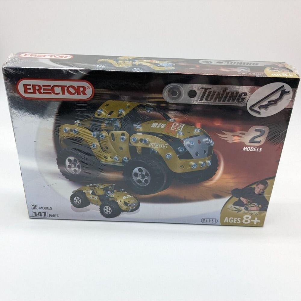 Meccano Erector Set Car Tuning #4951 Two Model Stem Toy Ages 8+ Factory Sealed